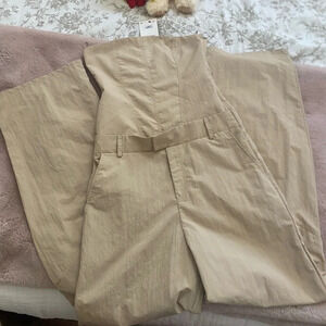 Zara Strapless Tan Jumpsuit